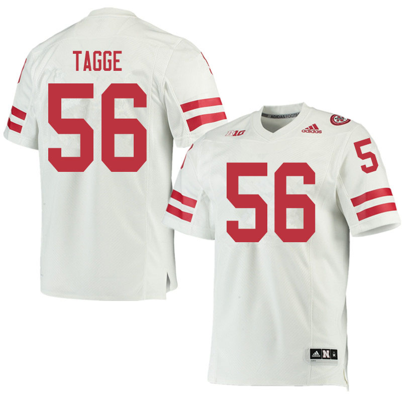 Men #56 Grant Tagge Nebraska Cornhuskers College Football Jerseys Sale-White
